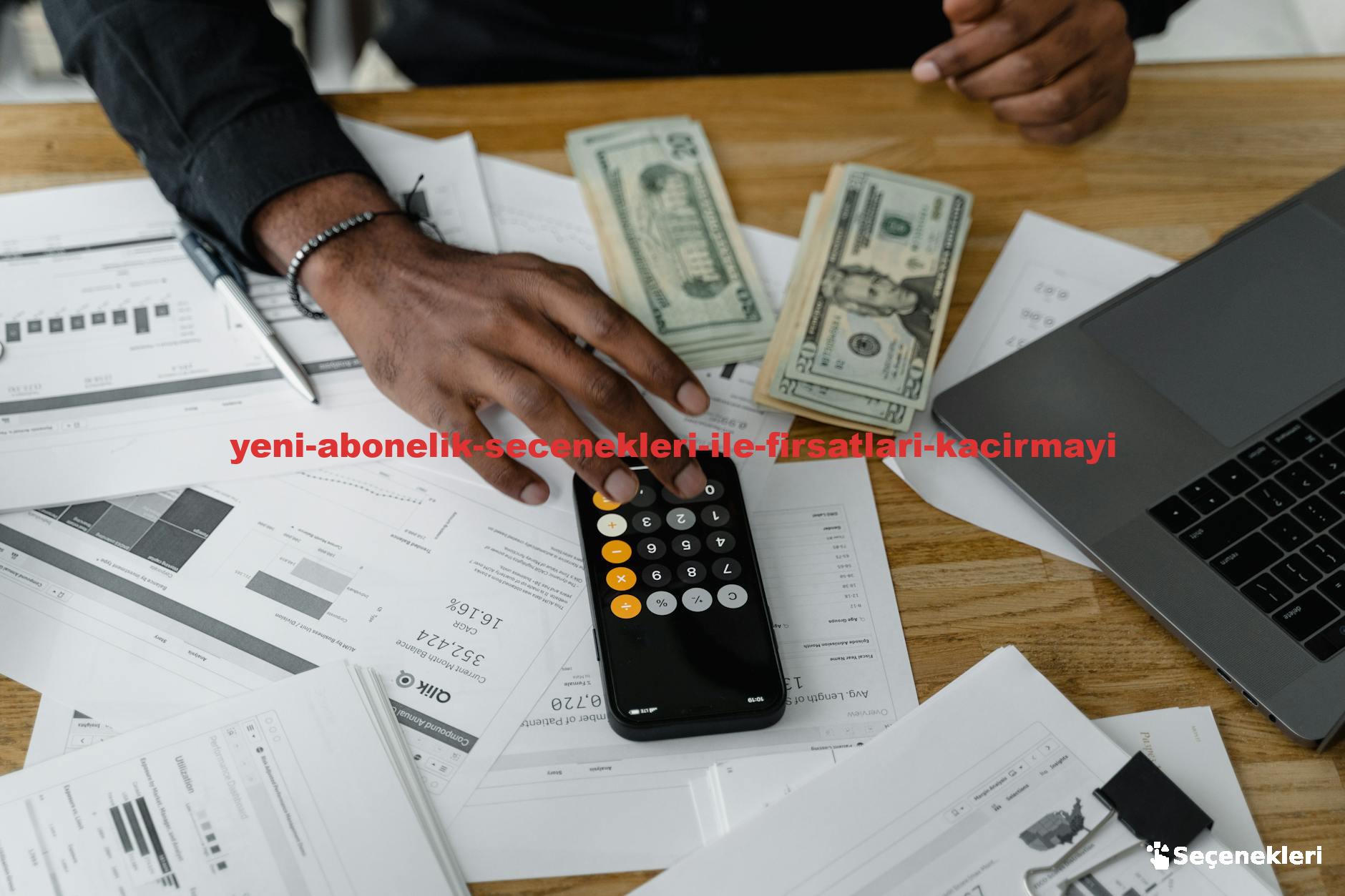 Overhead view of financial documents with calculator, cash, and laptop for financial planning.