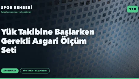 Yük Takibine Başlarken Gerekli Asgari Ölçüm Seti